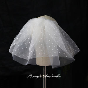 Short Double Layered Black Mesh Veil V680 Halloween Retro Costume Party Performance Photography Props Soft Tulle Headwear