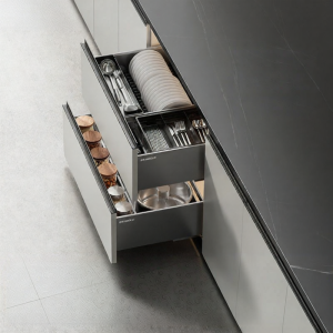 HIGOLD | Pull-out Drawer Kitchen Storage Basket Aluminum Alloy 304 Stainless Steel