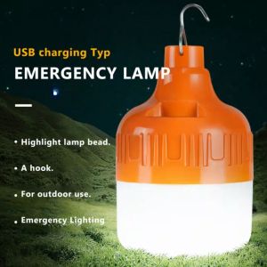Emergency Light USB Rechargeable light Waterproof Bulb Outdoor Camping Dimming Portable Lantern