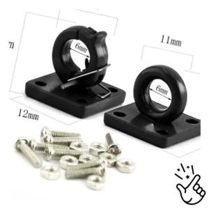 2 Pcs Metal Bumper D-ring Red Tow Hook for 1/10 RC Crawler Car TRX-4 Axial SCX10 90046 Upgrade Parts