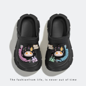 Womens Summer 2025 Chedoir Shark Beibei Clog Shoes Thick Bottom Beach Sandals Cool Slippers Sweet Style EVA Material