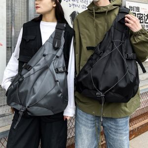 Large Capacity Travel Crossbody Bags for Men High Quality Nylon Storage Chest Pack Hip Hop Trendy Shoulder Bag Male Wholesale