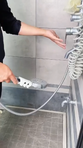 3 in 1 Shower Head Set 5-speed Booster Pressurized Shower with Hose Portable Bathroom Shower Set Handheld Shower