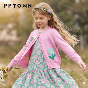 PPTOWN | Lightweight Breathable Floral Butterfly Embroidered Girls Jacket Lyocell