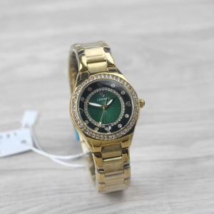 Jam tangan Wanita Leopard 6254 tali rantai stainless bulat analog original