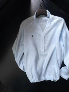 SHENGHUOYA | Elegant Simple V-Neck Long Sleeve Shirt for Women Loosely Casual