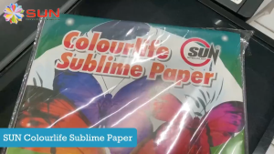 Kertas Roll Sublime Paper A4 ( 21 cm ) 110 Gsm - SUN Colourlife Sublime ( Kertas Sablon Sublim Transfer paper dengan tinta sublim untuk Mesin Press Kaos Mug Lanyard Jersey )