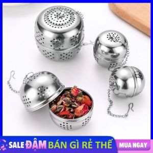 Lưới Lọc Trà Inox Hình Quả Cầu Có Dây Treo Tiện Lợi - Bóng Lọc Trà Gia Vị Thảo Dược Inox Không Gỉ Tiện Dụng