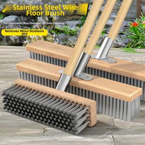 Stainless Steel Floor Brush Long Handle