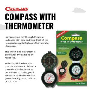 Coghlans Compass with Thermometer