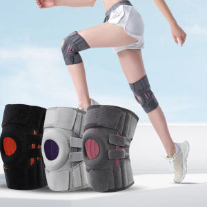 1 PCS Adjustable Knee Stabilizer Knee Brace for Knee Pain Adjustable Knee Support with Patella Gel Pad & Side Spring Stabilizers Knee Wrap for Arthritis Meniscus Tear ACL Knee Pain Relief Runner Sport