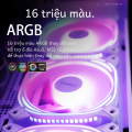 Aigo Z12 120mm Rgb Pc Fan Reverse Ventoinha Cpu Quạt làm mát có điều khiển Pwm và chiếu sáng Argb 4-pin 5v 3-pin 12v cho vỏ và bộ tản nhiệt. 