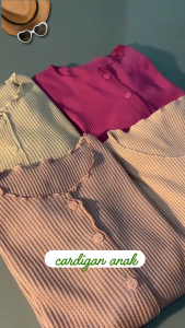 Cardigan Anak Perempuan Premium Bahan Wafer Usia 2-12 Tahun