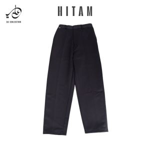 CELANA SERAGAM SEKOLAH WARNA HITAM PINGGANG KARET