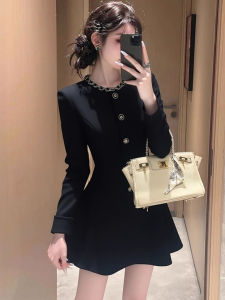 QFN | Elegant Audrey Style Slimming Black Dress