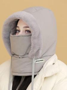 หมวกหนีบหูรัดรูปแบบเรือธงฤดูหนาวแบบหนาและอบอุ่นพร้อมปลอกคอแบบสวมหัวสำหรับเล่นสเก็ตบอร์ดและตกปลากลางแจ้งในฤดูหนาว