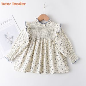 Bear Leader Toddler Baby Flowers Clothes Girls Kid Floral Blouses New Spring Autumn Ruffles Shirts Children Casual Clothing Girl Blouse 1 5Y