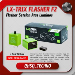Flasher F2 Led Sein Motor Flasher LUMINOS Pengatur Cepat Lambat Kedip Lampu Sein ORIGINAL 9NINE LUMINOS