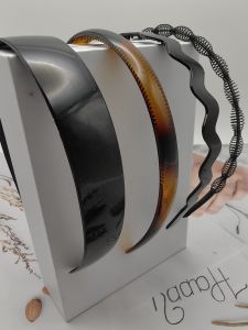 Black Plastic Headband Female Face Wash Pressure Hairband Simple Wide Toothed Non-Slip Headband Wave Serrated Hairpin Hair Bundle