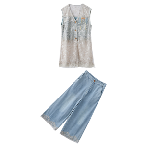 Elegant French Style Outfit Summer Set