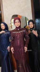 COD Arshilla Dress Velvet Brokat Payet Dress Kondangan Terbaru Dress Mewah Dress Dewasa Terbaru 2026