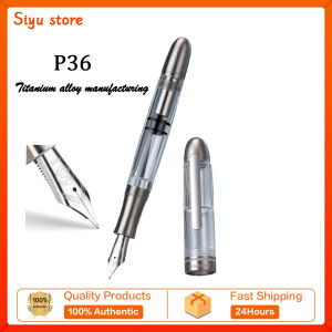Asvine P36 Titanium Alloy Piston Inked BOCK Tip Pen Adult High-end Business Signature Pen