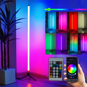 Đèn Sàn Góc RGB Điều Khiển Bằng Ứng Dụng Đồng Bộ Nhạc Đèn LED Có Thể Điều Chỉnh Độ Sáng Dành Cho Tiệc Tùng Đám Cưới Sự Kiện Ngày Lễ Phong Cách Hiện Đại