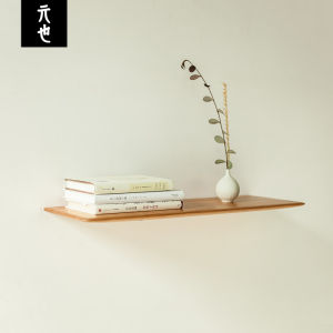 Solid Wood Single Shelf Wall Shelf Wall Hanging Living Room TV Decorative Partition Northern Europe Creative Punch Book Shelf