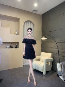 French Style A-Line Dress Birthday Party Womens Elegant Short Dress Summer New Arrival Polyester Fiber High Waist Short Skirt