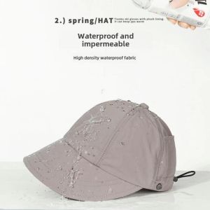 Summer Hat Male Sun Hat Sun-Proof Waterproof Cap Fishing Sun-Proof Rain Hat Waterproof Outdoor Quick-Drying Female Peaked Cap