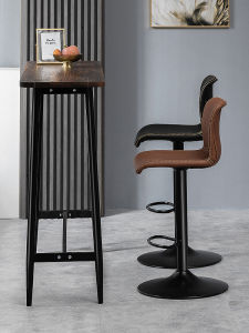 เก้าอี้เคาน์เตอร์นอร์ดิกปรับความสูงเก้าอี้บาร์บ้านโมเดิร์น เรียบง่าย เก้าอี้บาร์แผนกต้อนรับพร้อมพนักพิงเก้าอี้หมุน