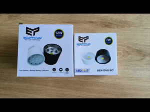 Đèn Ống Bơ Lắp Nổi 3 Màu ECOPATUO 7W/12W Vỏ Nhôm Thấp/Cao Đèn Ốp Trần Nổi Trang Trí COB (Bảo hành đổi mới)