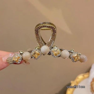 Korean Style Water Diamond Hair Claw Womens Large Size Shark Clamp Elegant Hair Accessories Hairpins  out New Model