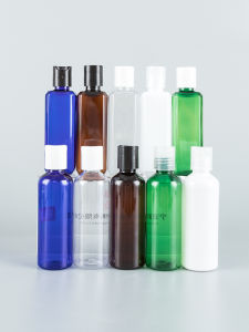 100ml round Shoulder Bottle with Press Cap Lotion Packaging Empty Plastic Bottle Squeezing Bottle Travel Portable Brother Packaging