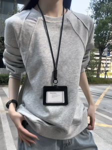 เสื้อสเวตเตอร์คอกลมแขนยาวผู้ชาย สีเทา สไตล์อเมริกัน ทรงหลวม ทรงพอดีตัว สำหรับใส่ไปทำงานในฤดูใบไม้ร่วง