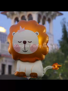 Smile Lion Foil Balloon: In-Style Matte Animal Decorations