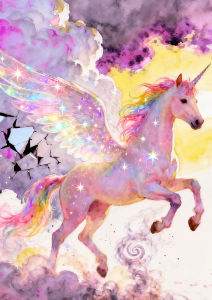 Jigsaw Puzzle 500 1000 1200 2000pcs Ethereal White Unicorn In Blooming Secret Garden Fantasy Scene For Adults Stress Relief