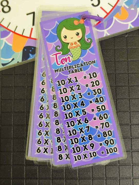 MULTIPLICATION TABLE LAMINATED FLASHCARDS WITH MULTIPLE THEME | Lazada PH