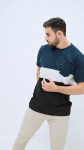 Otsky Kaos Pria Pocket Triple Colour Katun