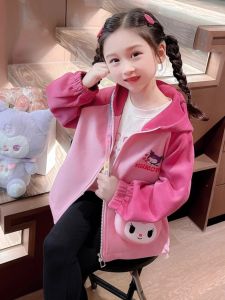 Girls Spring Autumn Hooded Sweatshirt Color Changing Jacket Childrens Clothing Bright Sequins Kawaii Style Casual Outerwear