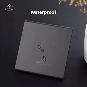 [SIRIM] VHome® Black Switch UV Skin Texture Premium Switches Suis Socket Wall Slim Modern Design 13A 15A 20A