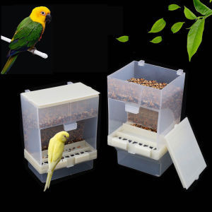 Removable Feeder Pet Bird Container Parrot Hanging Automatic Feeder Bird Feeder Cage Hanging Feeder