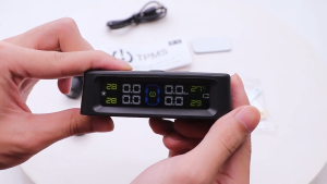 TPMS Wireless Tire Pressure Monitoring System Solar Tire Pressure Temperature Warning LCD Display for Car/Truck/RV/Van