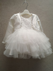 Princess Style Girls Puffy Skirt Childrens Dress White Flower Girls Tulle Skirt Birthday Performance Skirt Korean Version