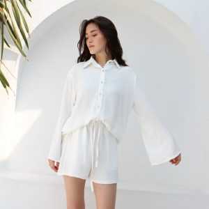 SETELAN CRINKLE TANGAN OVERSIZE / SELELAN BAJU DAN CELANA / SELELAN CELANA PENDEK TANGAN PANJANG