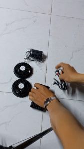 bộ phụ kiện áo điều hòa đầy đủ- pin 50.000mAh quạt 12V siêu mạnh không chổi than