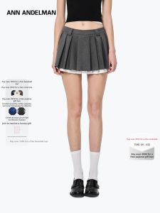 ANN ANDELMAN | Lace And Suiting Fabric Layered Pleated Midi Skirt