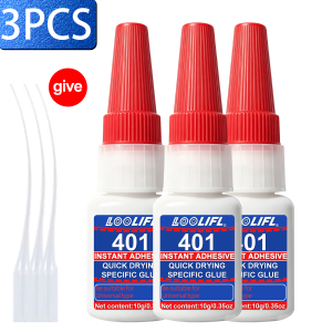 LOOLIFL | New LOOLIFL Super Glue Instant Strong Bond Adhesive Clear Fast Curing For Metal Plastic Wood Glass Ceramic Rubber Leather Repair