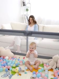 Pagar Mainan Anak Baby Playpen Pagar Bayi Mandi Bola Anak Playpen Pagar Bayis Pagar Mainan Bayi Kandang Bermain Anak Abu-abu/Biru Anak Laki-laki/Perempuan Dalam / Luar Ruangan - Lazada