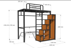 Loft bed customize singapore for helper room/store room/bomb shelter/unity/smaller room
